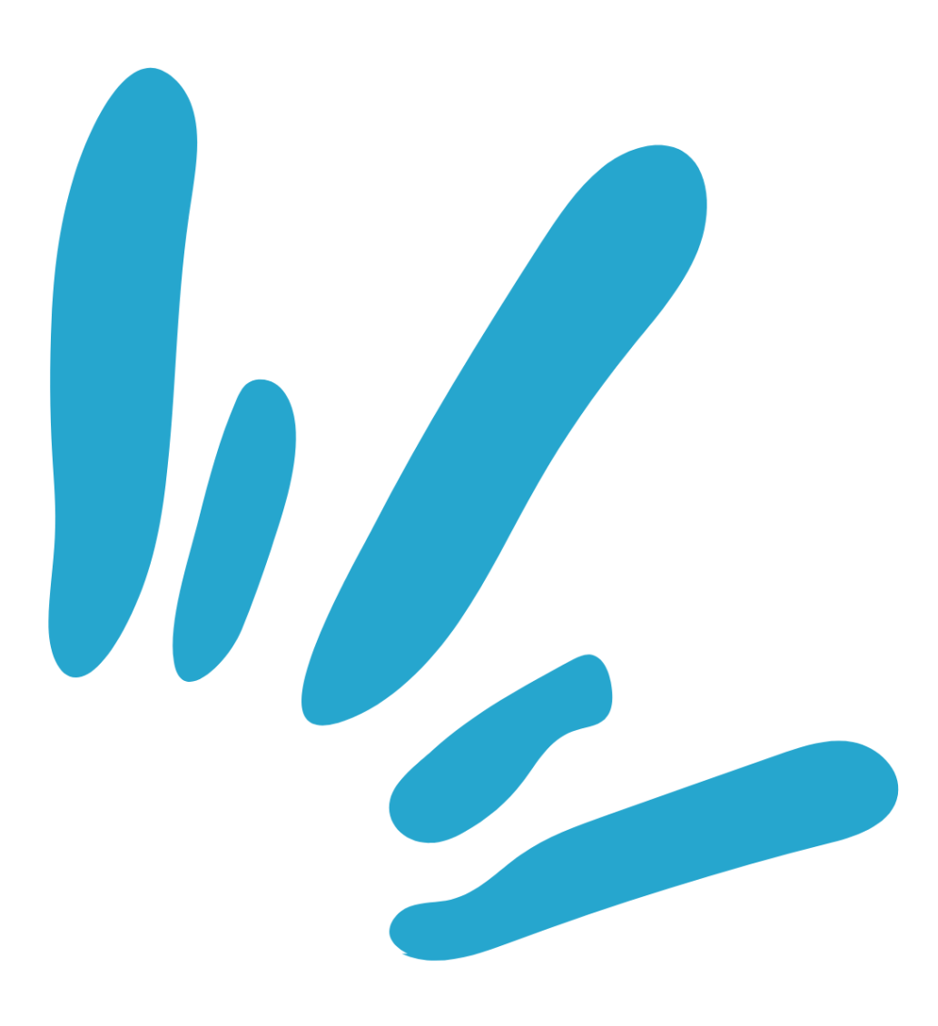 Decorative blue strokes